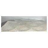 11"x11" Vintage Pressed Glass Grape Pattern Dish