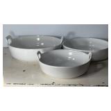 10"-12.5"x9.5"-12" White Ceramic Bakers & S
