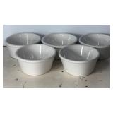 6"x4" Libbey White Ramekin Bowls 5pc