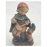 Anri Ferrándiz Boy Drummer w Bear Figurine 2.75"