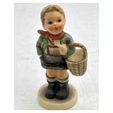 Hummel Boy w Basket Figurine #51 3/0 3.74"