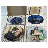 Collector Plates w/COA Train & Norman Rockwell