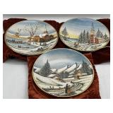 Winter Scenic Decorative Plate Lot