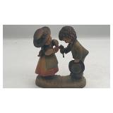 Anri Ferrandiz Boy & Girl w Heart & Flower 7"