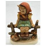 Hummel Girl on Fence w Basket #112 2/0 4"