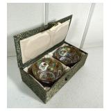Sake Cup Set Vintage Japanese Shot Glass Cups
