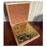 Travel Tic Tac Toe Game Wood & Metal Small Set