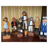 Carved Sea Captain Sailor Figures Assortment