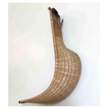 Vintage Jai Alai Sport Cesta Scoop Rattan Basket