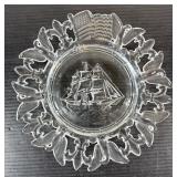 Westmorland Americana Ship Glass Plate