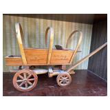 Folk Art Wood Wagon Cart Replica Souvenir