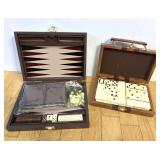 Backgammon & Domino Travel Set Game Pair