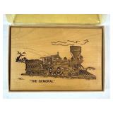 The General Locomotive Train Engraved Wood Plaque