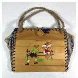 Austrian Wood Handbag Vintage Salzburg Purse