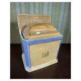 Lusterware Salt Box Vintage Ceramic Kitchen