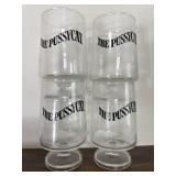 The Pussycat Cocktail Glasses Vintage Set of 4