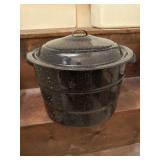 Large Enamelware Stock Canner Pot