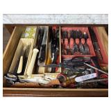 Kitchen Utensils & Flatware Drawer Lot
