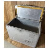 Old Hawthorne Aluminum Cooler Chest Vintage