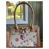Liz Claiborne Floral Embroidered Handbag Purse