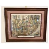 Signed Around the Table Framed Art Print