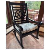 Black Wood Rocking Chair