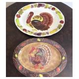 Turkey Serving Platters Duo Melamine & Ceramic
