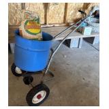 Seed Spreader Blue Metal & Oil Absorber Bag