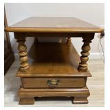 Ethan Allen Wood End Table With Drawer