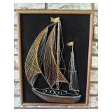 String Art Sailboat Wall Hanging