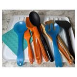 Silicone Utensils & Tray Lot