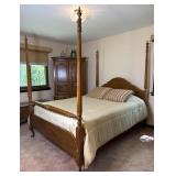 Thomasville Oak Four Poster Bed Frame