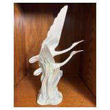 Nao Lladro Porcelain Flying Herons Crane Birds