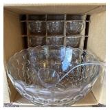 Federal Glass Jubilee Punch Bowl Set