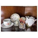 Porcelain Teacups & Decor Lot