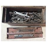 Metal Toolbox With Tools Ratchets Extensions