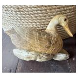 Folk Art Corn Husk Duck