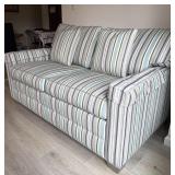Ethan Allen Featherblend Striped Loveseat Sofa