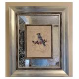 Blue Jay Framed Wall Art Mirror