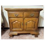 Thomasville Oak Nightstand Cabinet