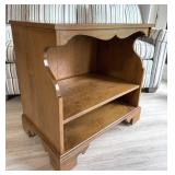 Ethan Allen Wood Side Table TV Stand With Shelf