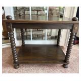 Barley Twist End Table Vintage Wood Side Stand