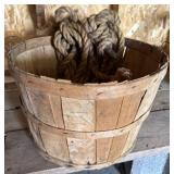 Old Bushel Basket & Rope