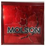Molson Beer Framed Advertisement 29.5x30.25"