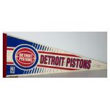 Detroit Pistons Signed Pennant 12x30"