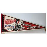 Detroit Red Wings Signed 1997 Champions Pennant
