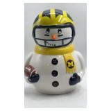 Ceramic Michigan Snow Man 11"