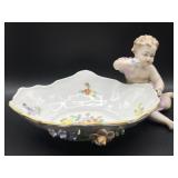 Dresden Porcelain Angel Bowl