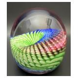 Signed Epiphany Studios Art Glass Paperweight
