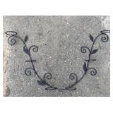 Wrought Leaf Plant Pot Wall Holder Pair